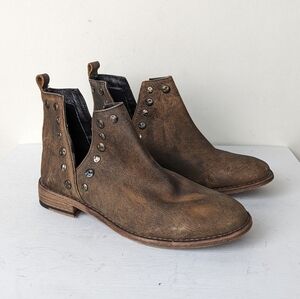 Musse & Cloud Anthropolgie Coaster Leather Rivet Studded Ankle Booties